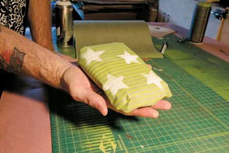 DIY Stenciled Wrapping Paper Image